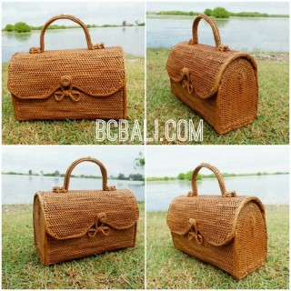 natural ata grass rattan handbag balinese full handmade